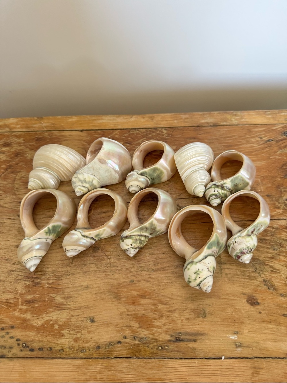 Vintage Sea Shell Napkin Rings - Set of 10 - Picture 3 of 3
